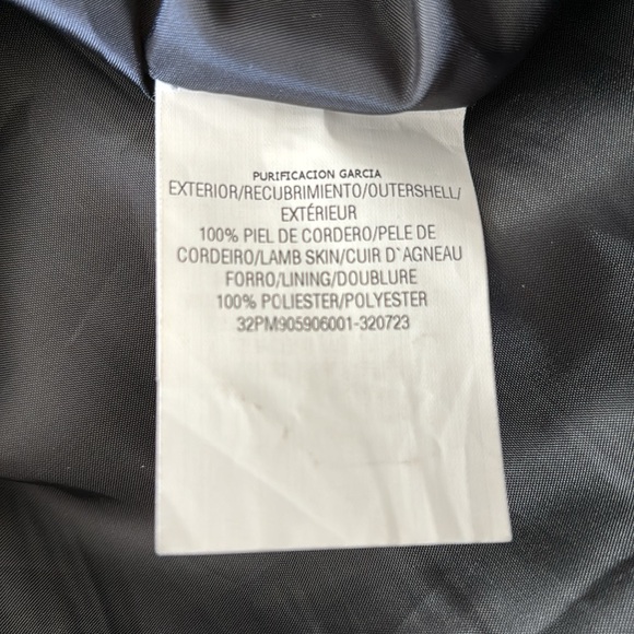 Purification Garcia 100% Lambs Skin Black Mini Dress Size 38 - Picture 7 of 7